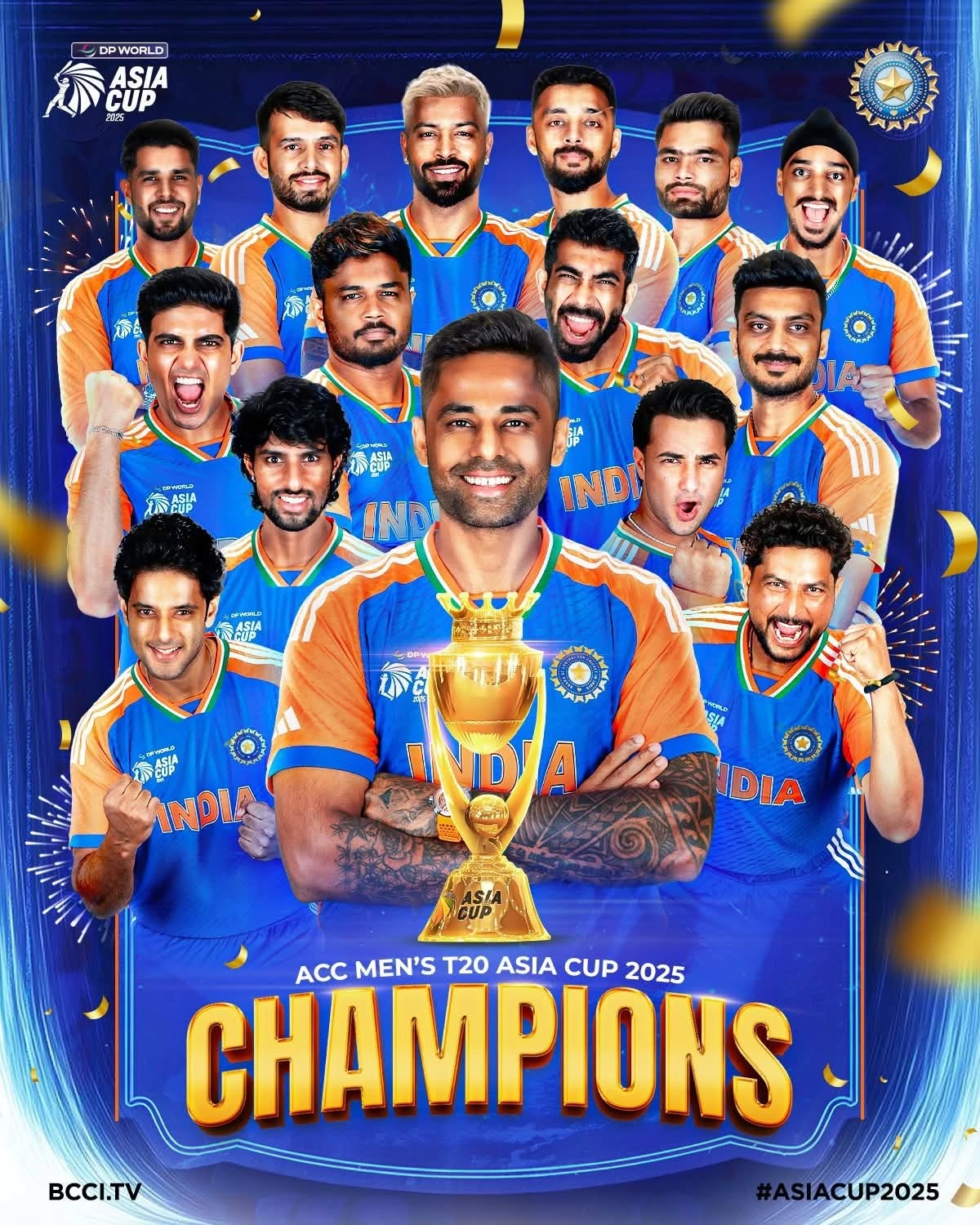 Team India Asia Cup'25 Champions